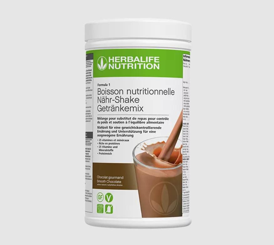 Formula 1 chocolat gourmand d'Herbalife (shake pour petit déjeuner)